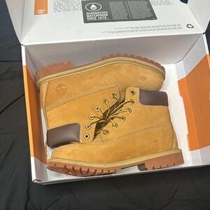 Timberland Wheat Nubuck Boots with Brown Accents